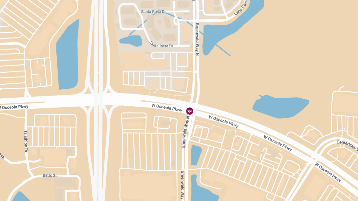 Injury Crash on W Osceola Pkwy at Greenwald Way