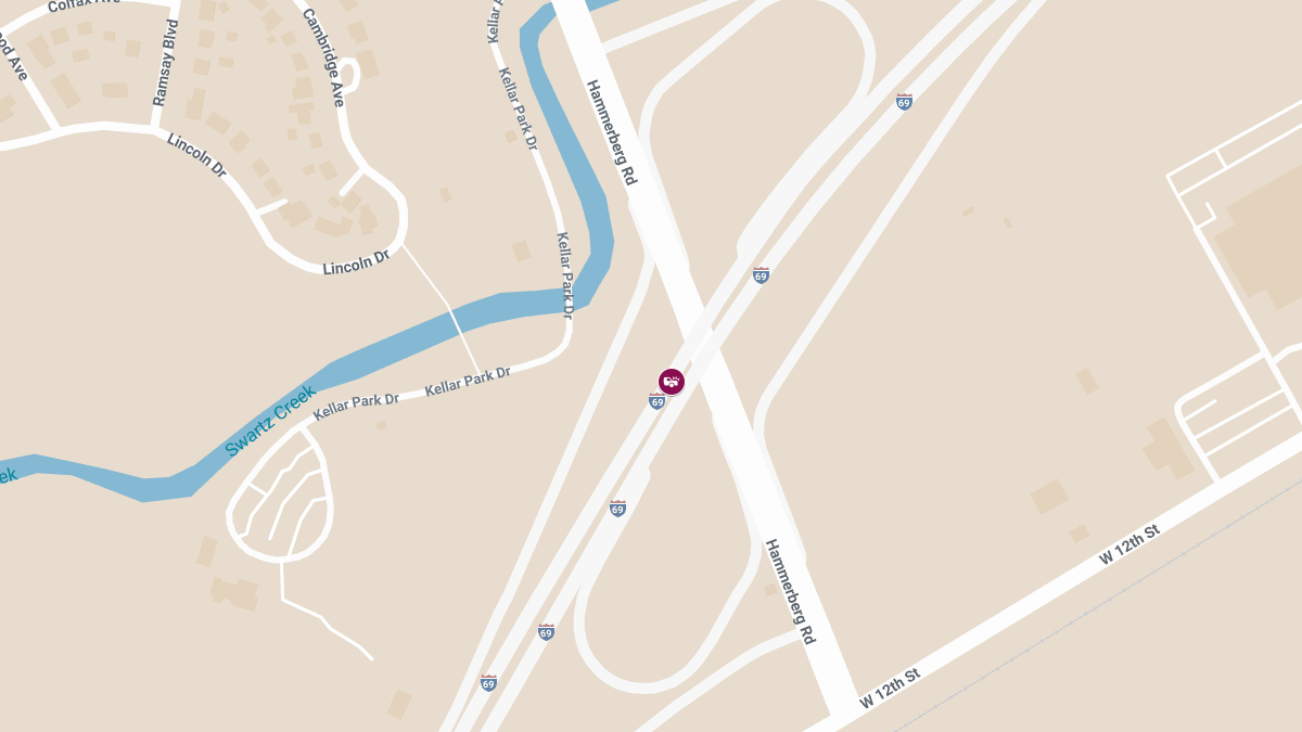 Injury Crash on WB I-69 Near Hammerberg Rd