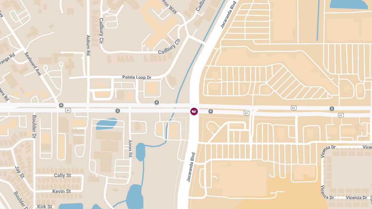 Injury Crash with Roadblock at Jacaranda Blvd and Tamiami Trl S