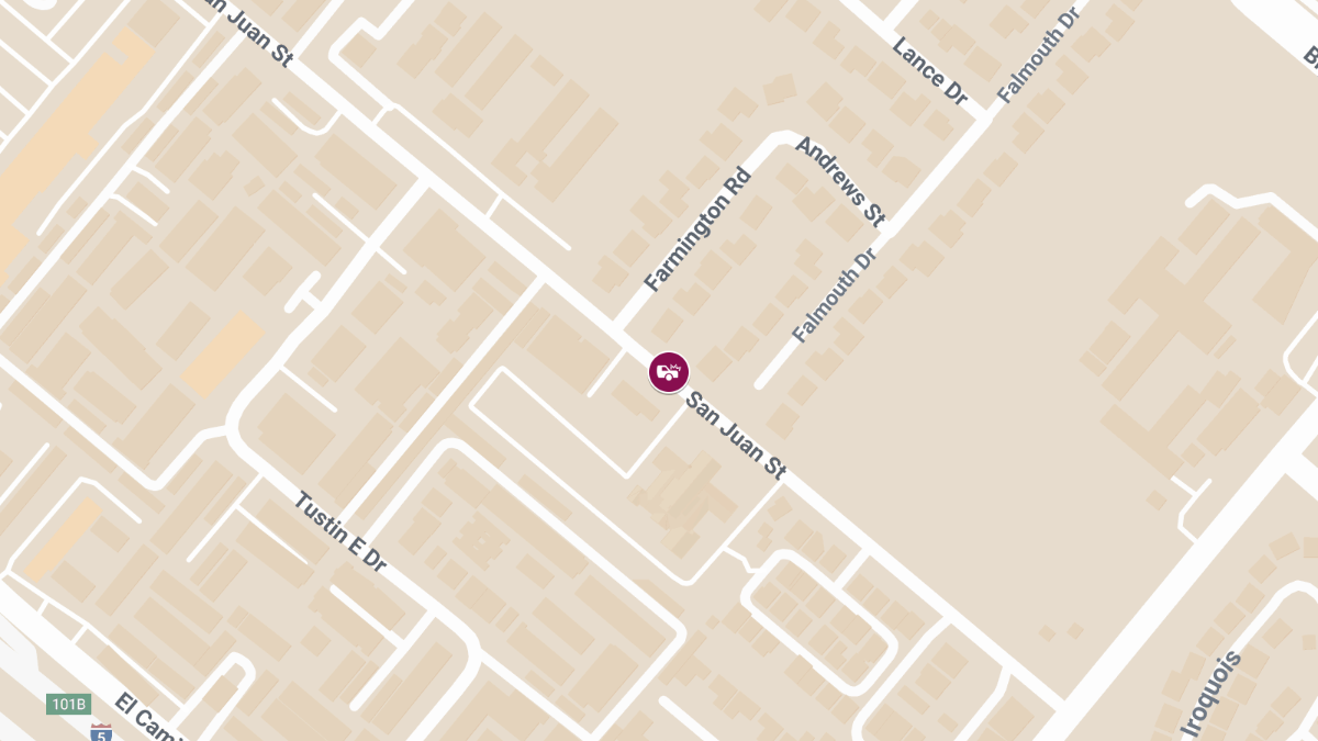 Injury Reported in Crash at 1762 San Juan St