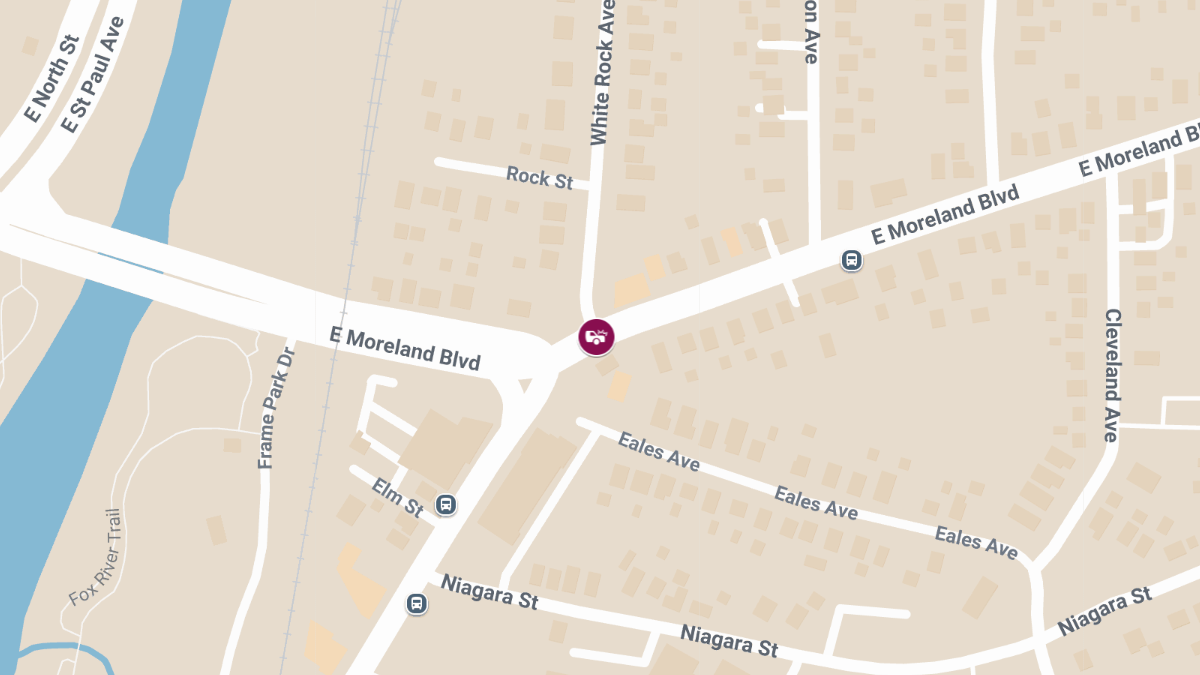 Injury Reported in Rear-End Crash at White Rock Ave & Moreland Blvd