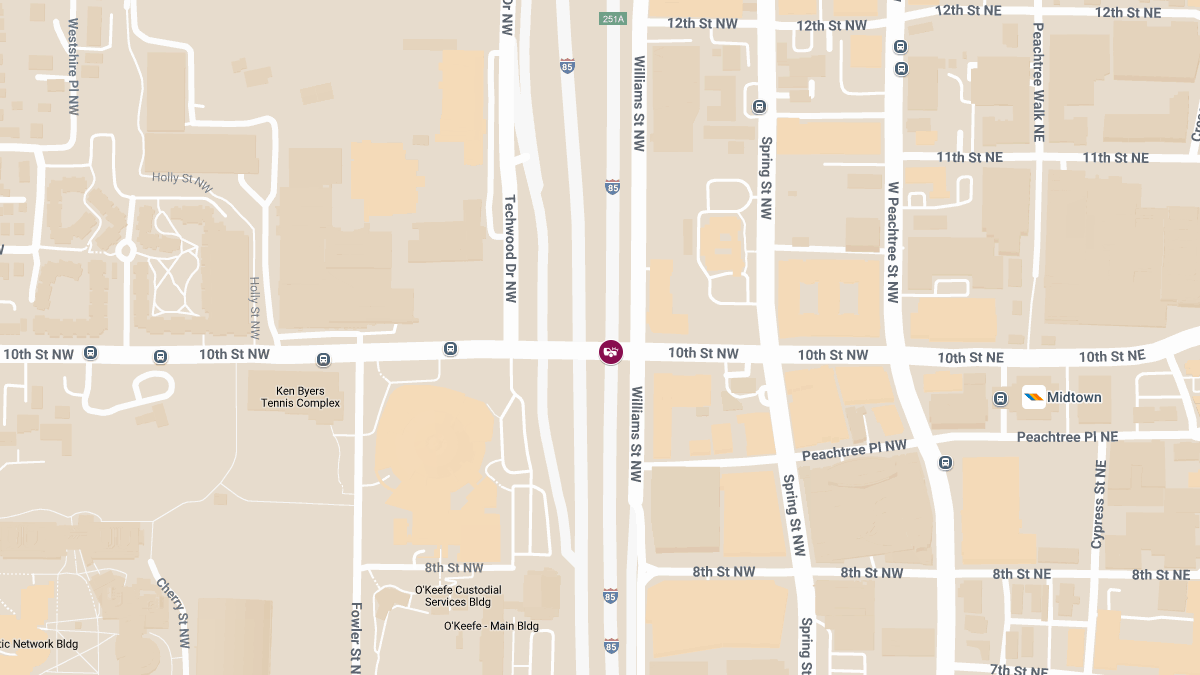 Injury Reported in Vehicle Collision on I-75 N at 10th St NW