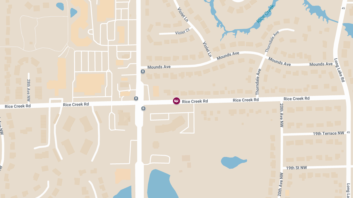 Injury Reported in Vehicle Crash on Rice Creek Rd