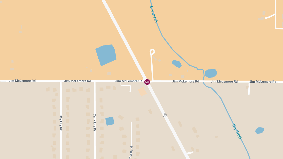 Major Crash Cleared on AL 53 at Jim McLemore Rd