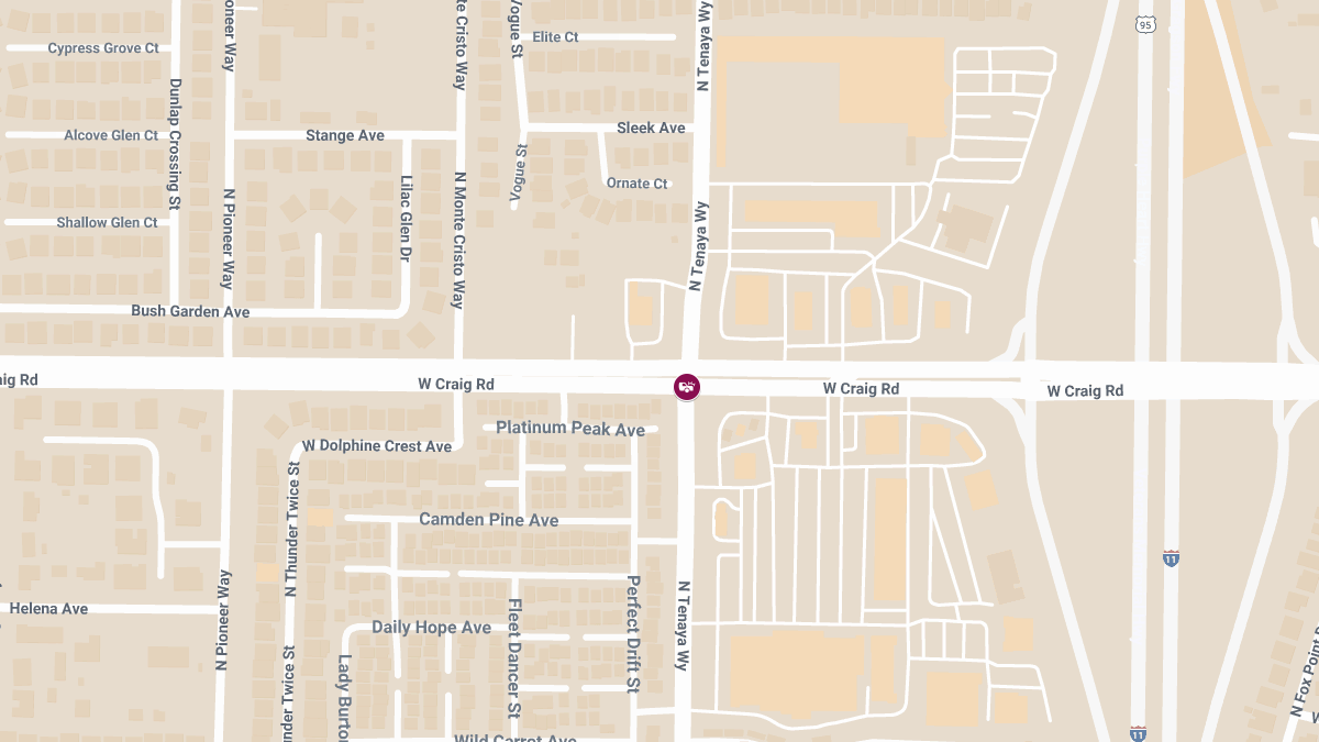 Motor Vehicle Accident with Injuries at W Craig Rd & N Tenaya Way