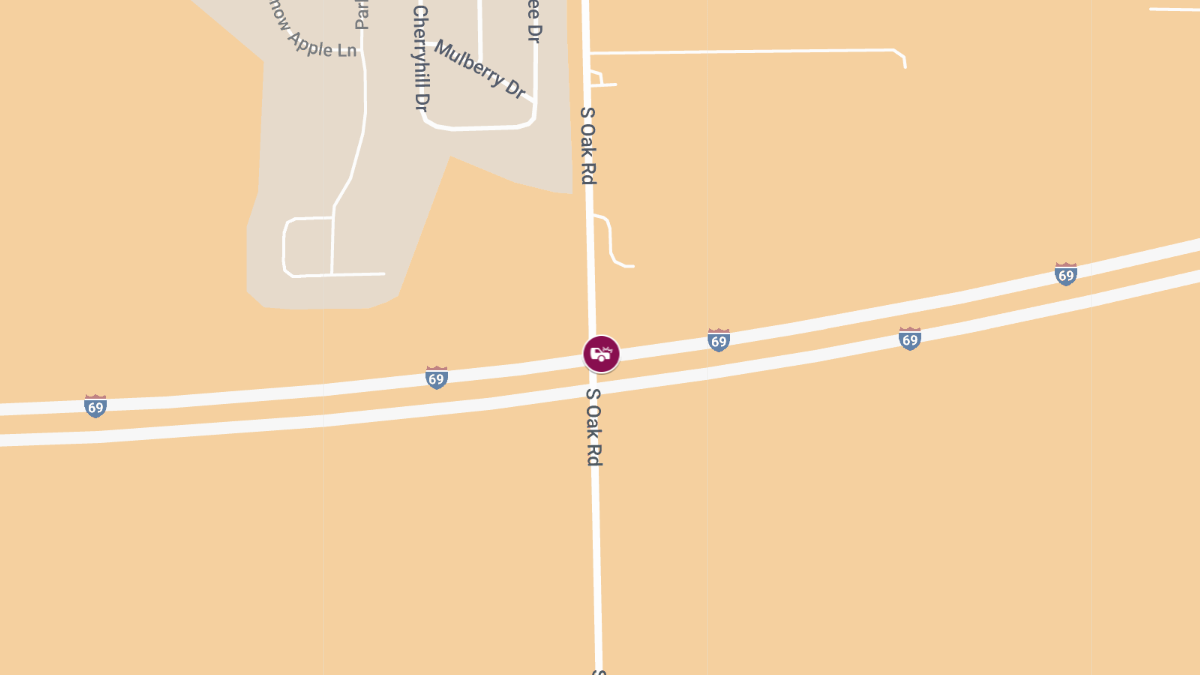 Motor Vehicle Accident with Injuries on WB I-69 at S Oak Rd