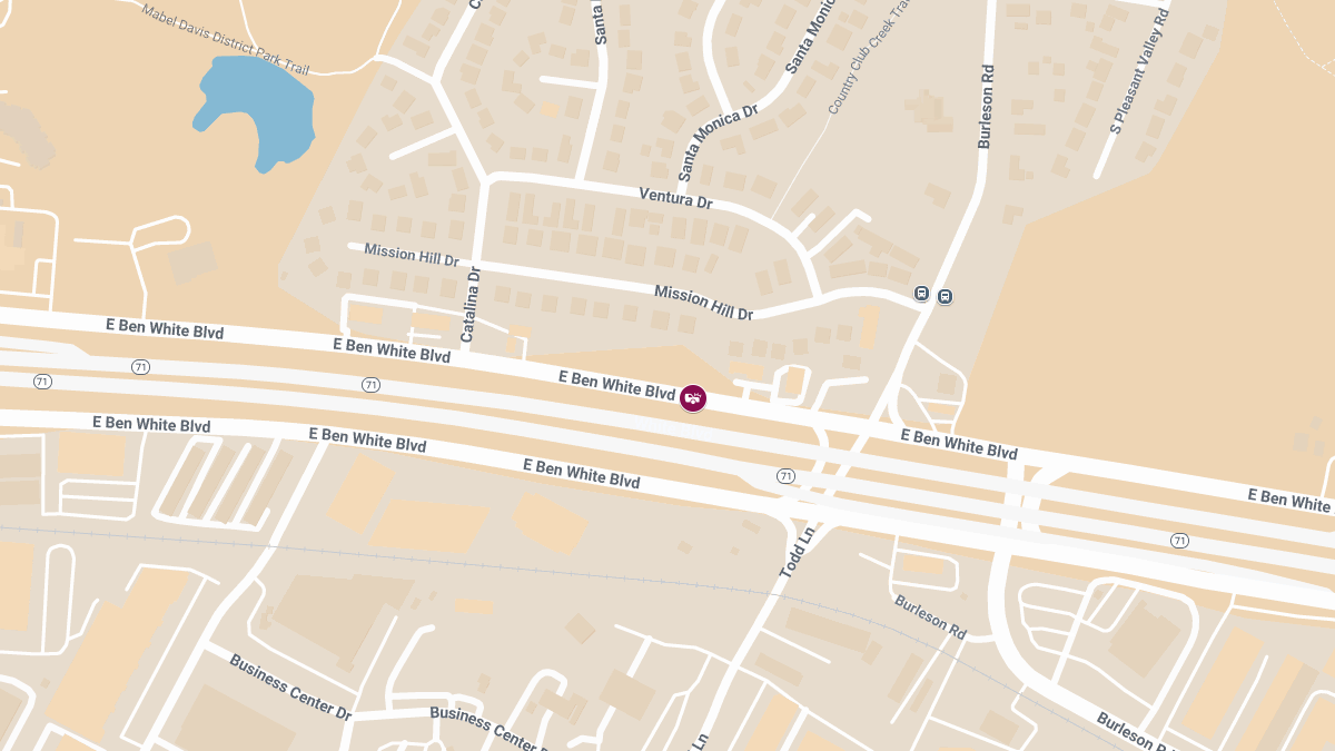 Motor Vehicle Collision with Injuries on E Ben White Blvd