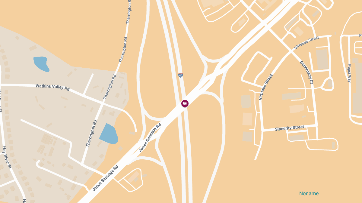 Motor Vehicle Crash With Injuries on Jones Sausage Rd & I-40 EB