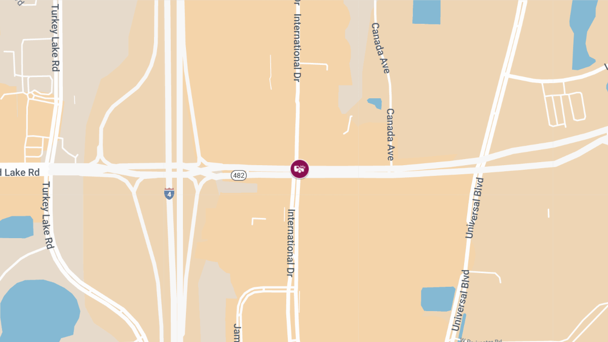 Motor Vehicle Crash With Injuries on W Sand Lake Rd at International Dr