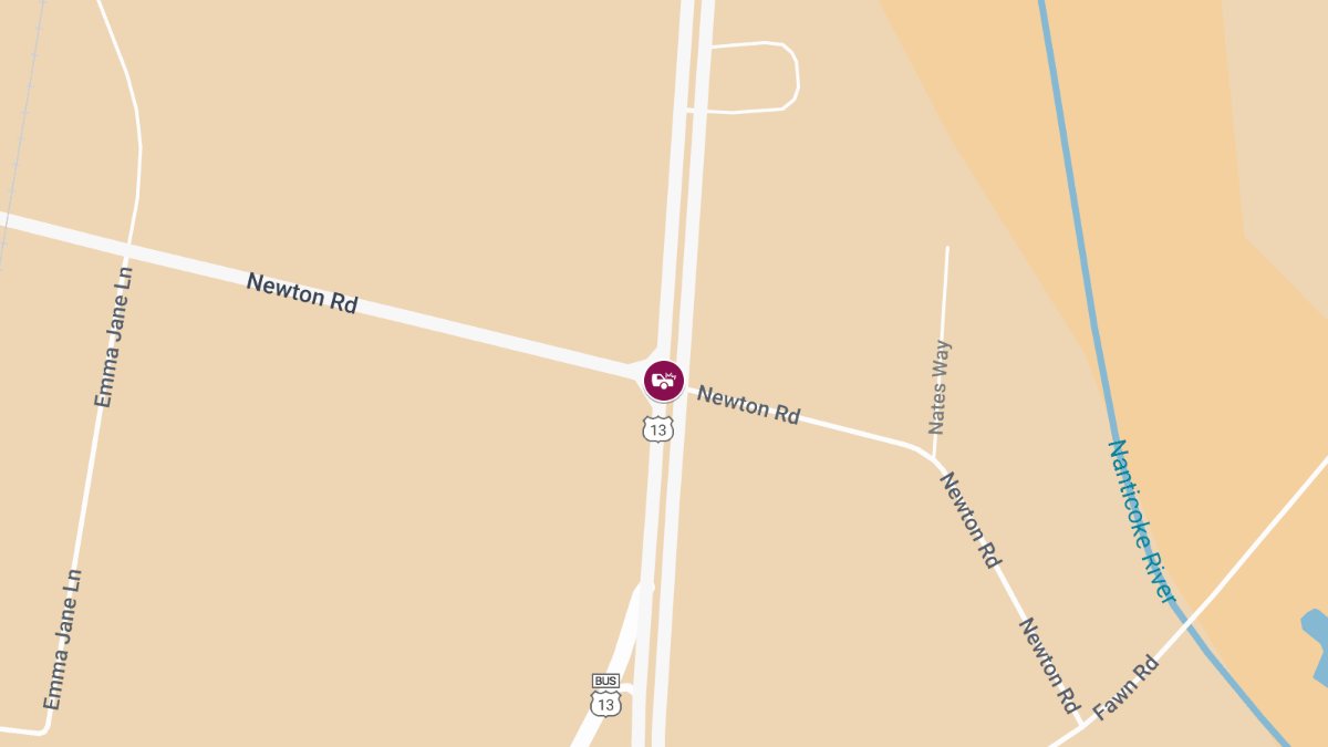 Motor Vehicle Crash with Injuries at Sussex Hwy & E Newton Rd