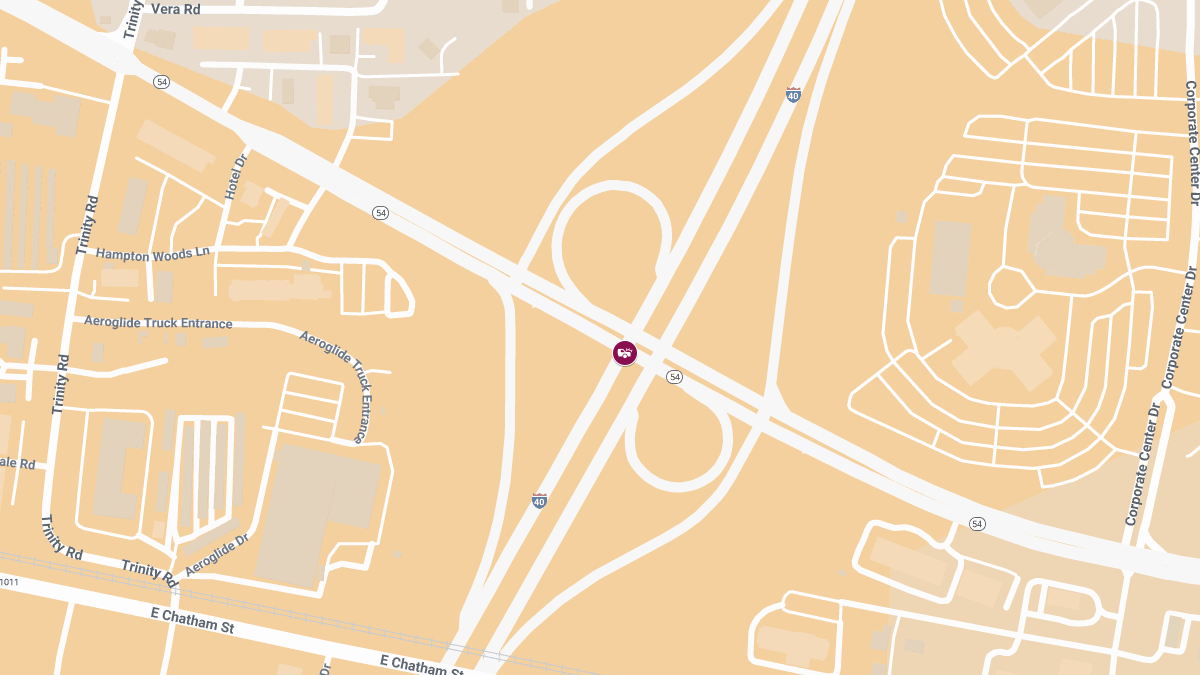 Motor Vehicle Crash with Injuries on I-40 WB at Chapel Hill Rd