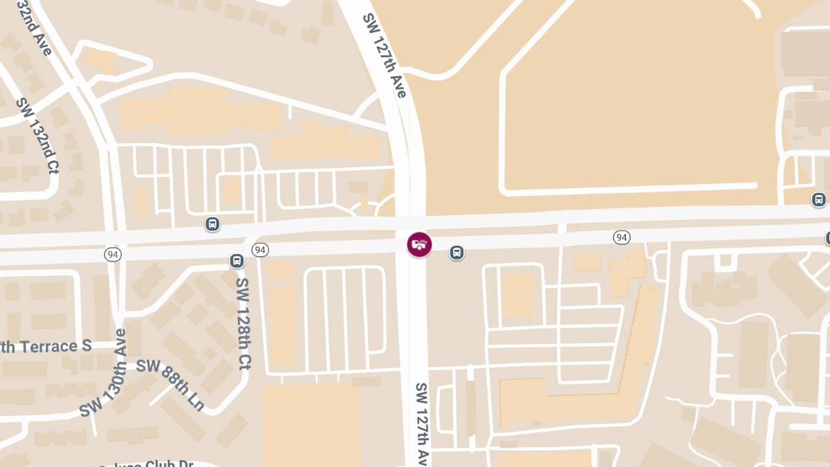Motor Vehicle Crash with Injuries on SW 88th St at SW 127th Ave