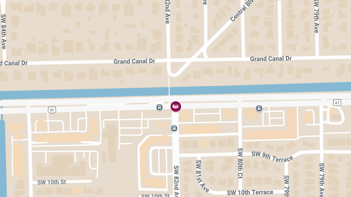 Motor Vehicle Crash with Injuries on SW 8th St at SW 82nd Ave