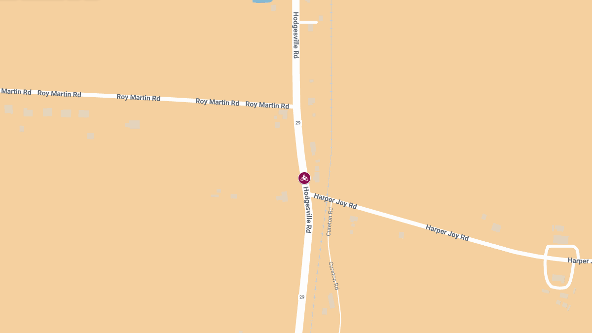 Motorcycle Crash with Injuries at Hodgesville Rd & Harper Joy Rd