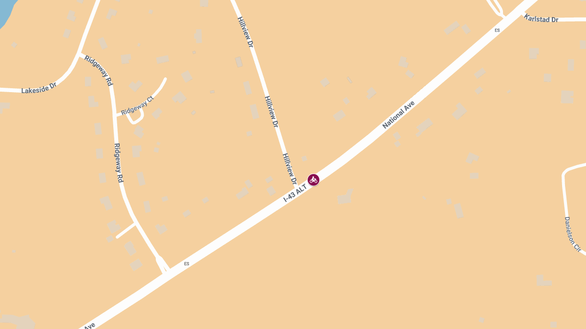 Motorcyclist Injured in Crash on National Ave & Hillview Dr
