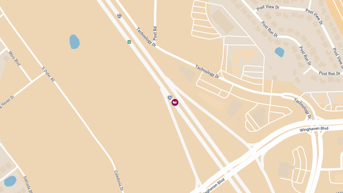 Multi-Vehicle Collision at Westbound Interstate 64 West of Highway DD