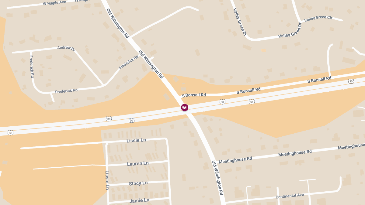 One Injured in Crash on WB Route 30 Bypass Near Old Wilmington Rd