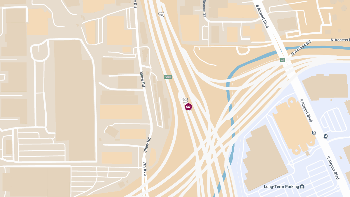 One Injured in Multi-Vehicle Crash on Highway 101 Near I-380
