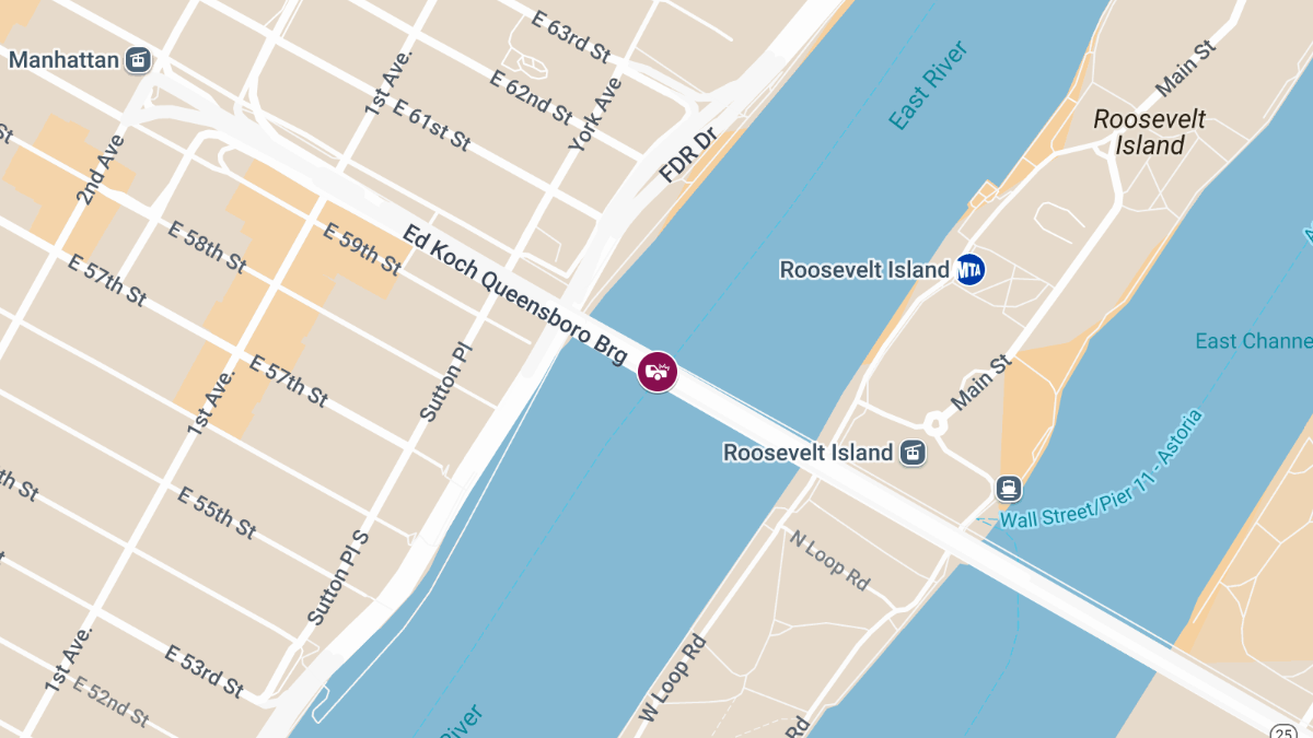 One Injured in Three-Car Crash on Ed Koch Bridge