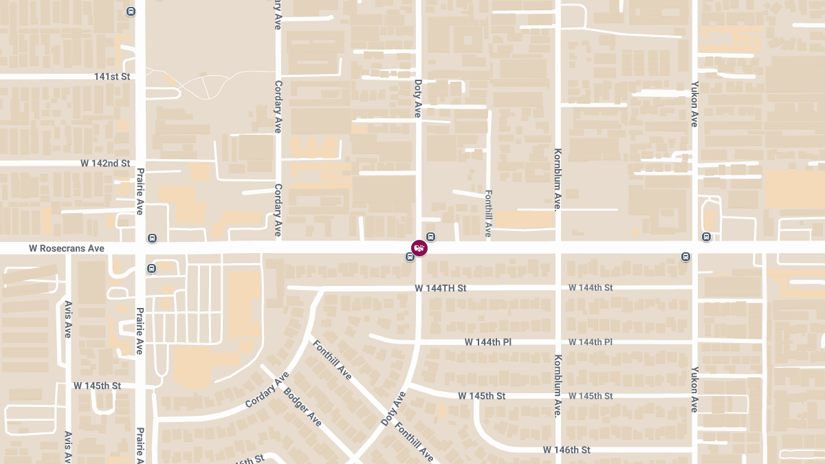 One Injured in Three-Vehicle Accident at Doty Ave & W Rosecrans Ave