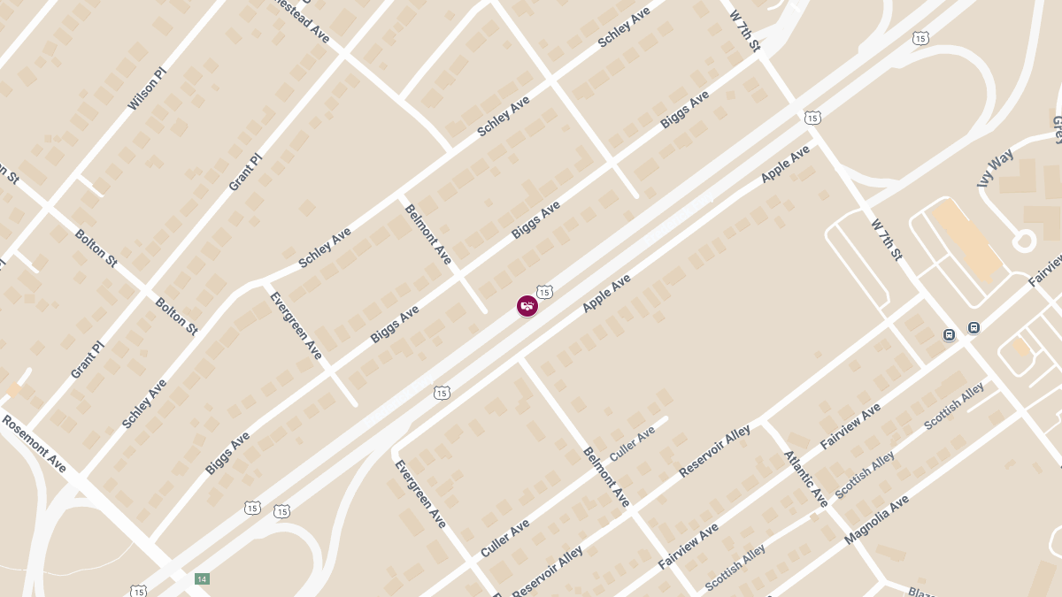 One Injured in Two-Vehicle Crash on Route 15 SB