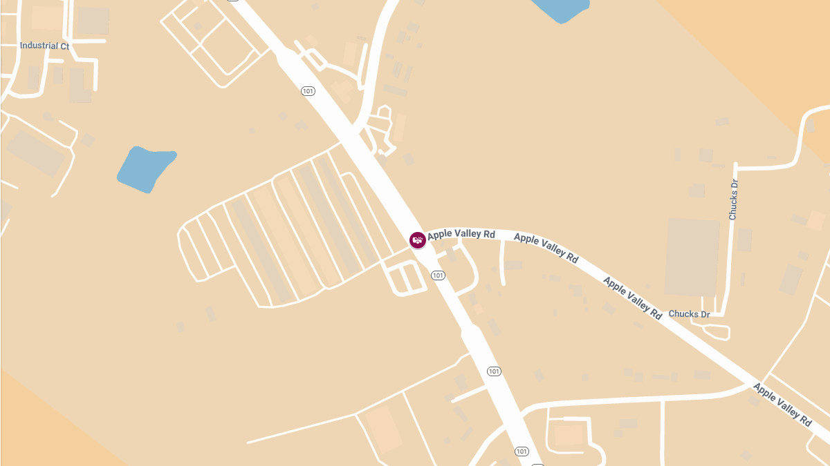 One Killed, One Injured in Crash on Highway 101 at Apple Valley Rd