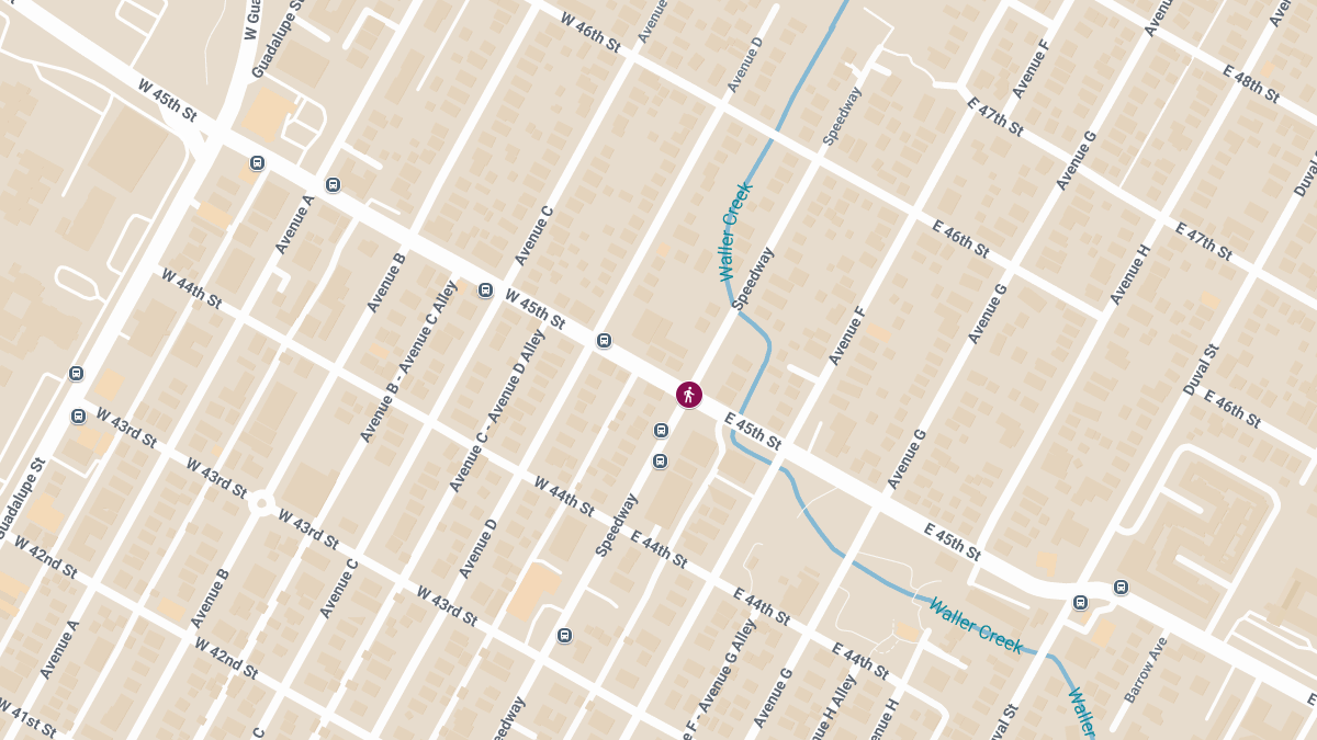 Pedestrian Crash at E 45th St and Speedway Causes Injuries
