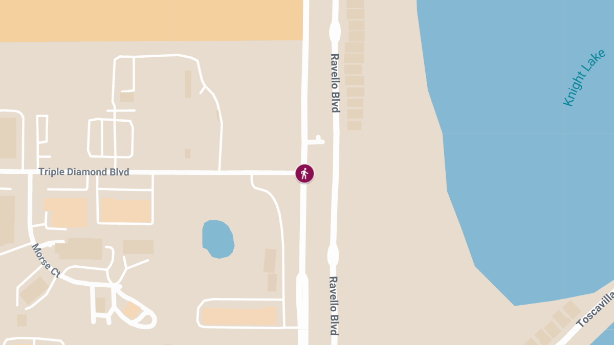 Pedestrian Hit by Vehicle on Triple Diamond Blvd & Knights Trail