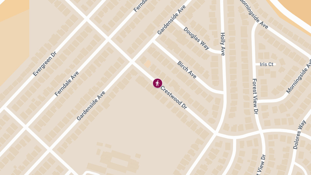 Pedestrian Injured in Collision on Crestwood Dr