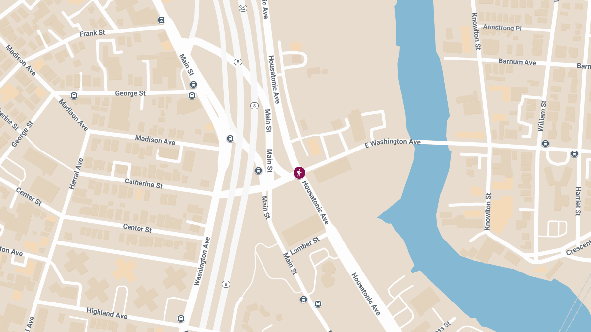 Pedestrian Injured in Crash at E Washington Ave & Housatonic Ave