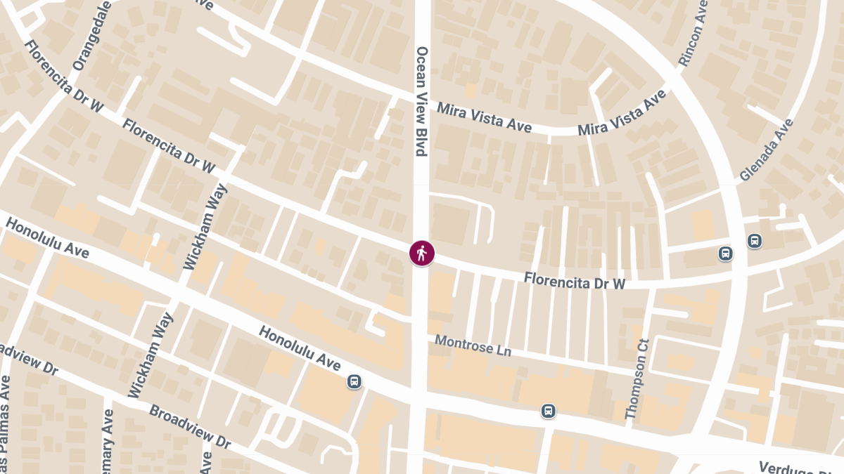 Pedestrian Injured in Crash at Florencita Ave & Ocean View Blvd