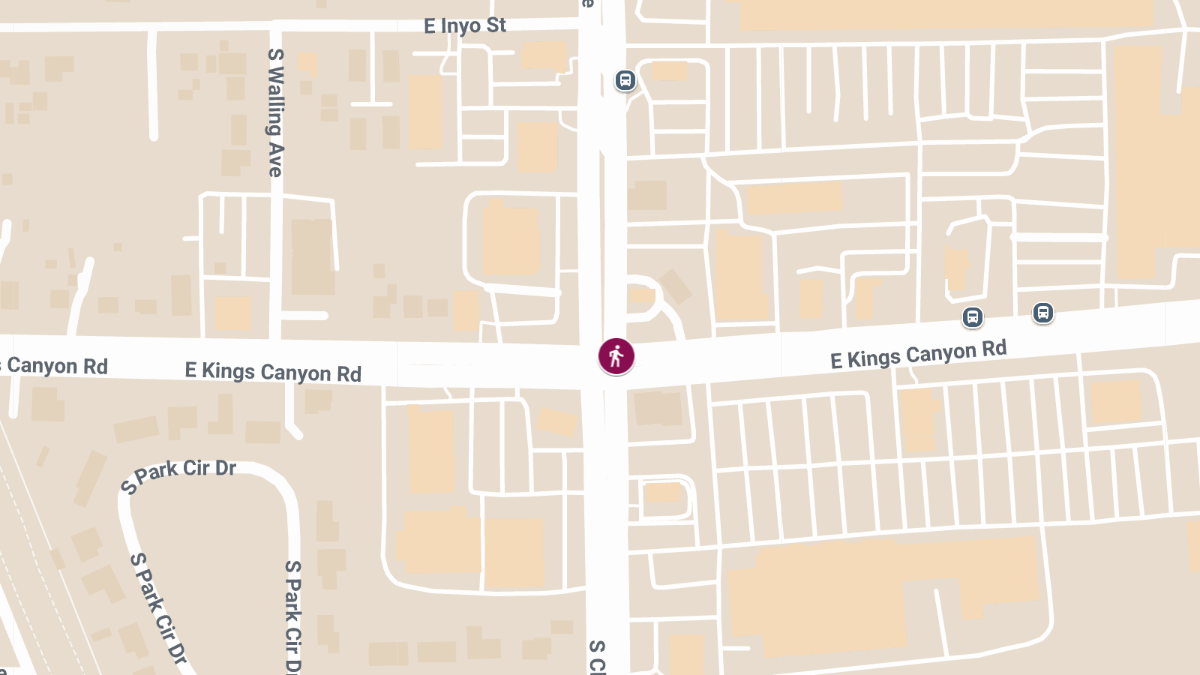 Pedestrian Injured in Crash at S Clovis Ave & E Kings Canyon Rd