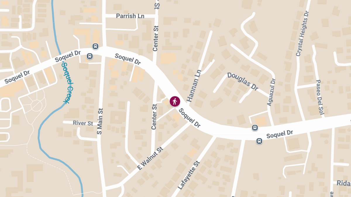 Pedestrian Injured in Crash at Soquel Dr & E Walnut St