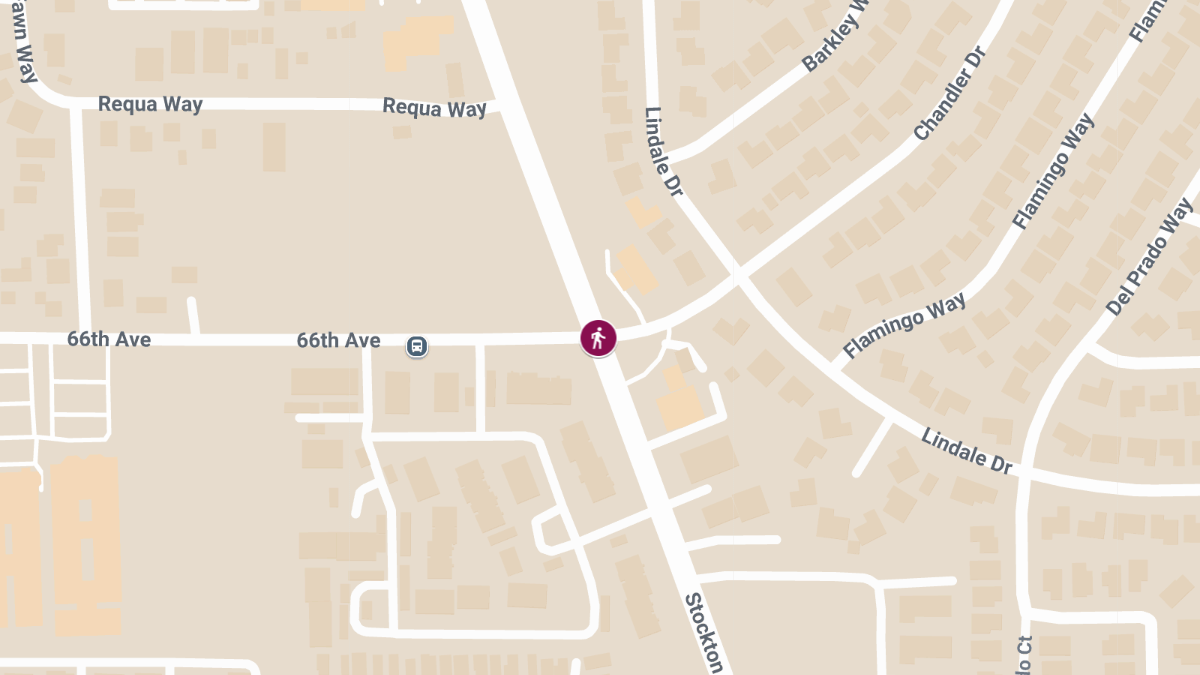 Pedestrian Injured in Crash at Stockton Blvd & 66th Ave