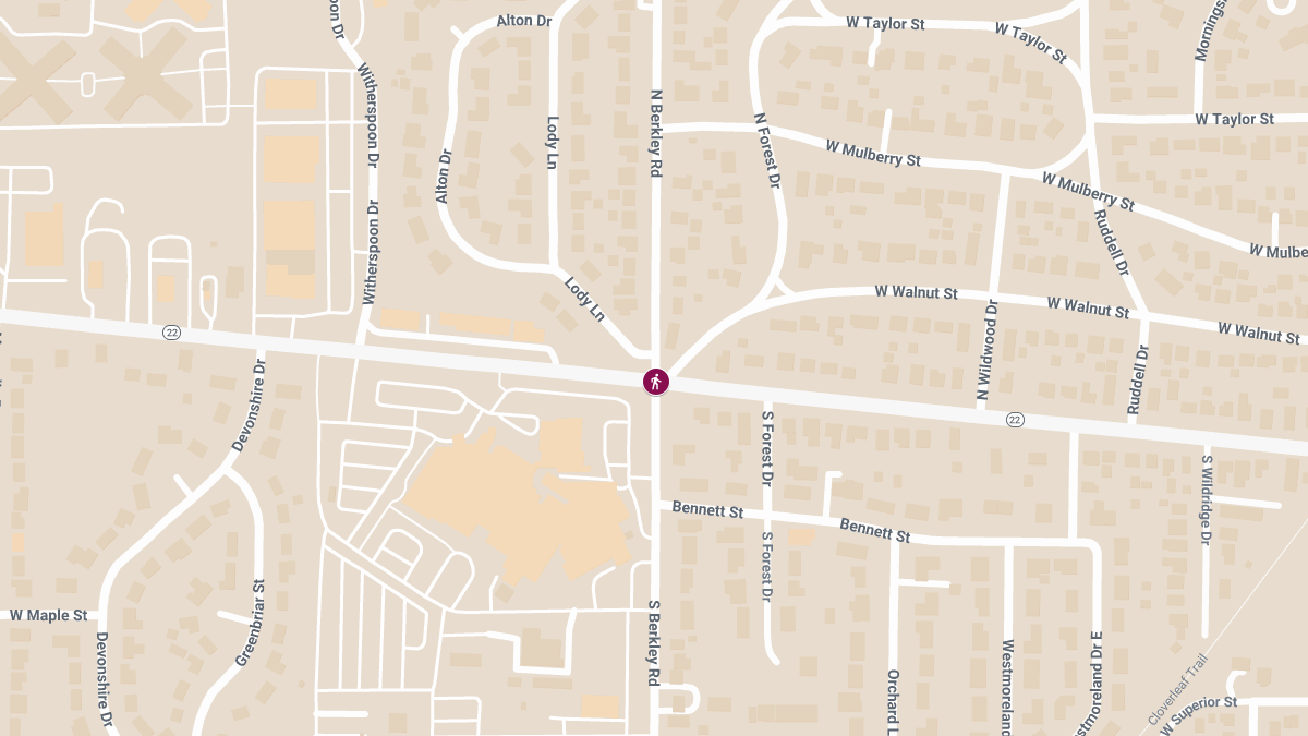 Pedestrian Injured in Crash at Sycamore St & Berkley Rd