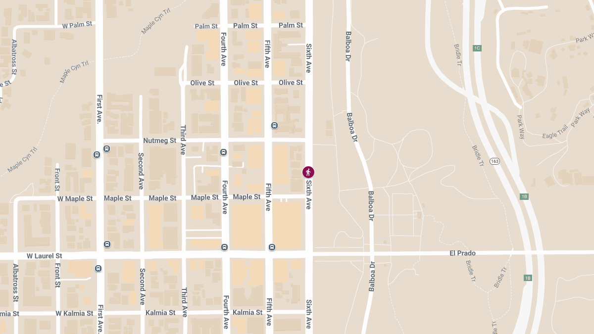Pedestrian Injured in Crash on 6th Ave Near Maple St in Balboa Park