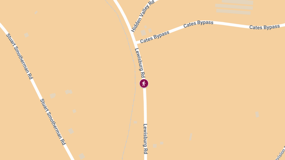 Pedestrian Killed in Crash on Lewisburg Rd