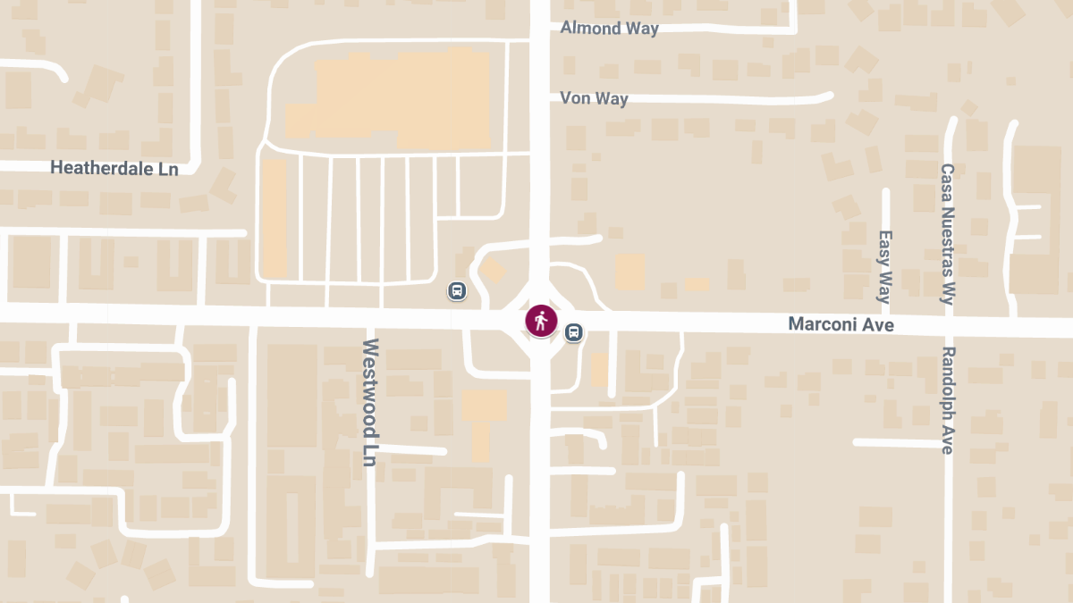 Pedestrian Struck, Injured at Marconi Ave & Walnut Ave