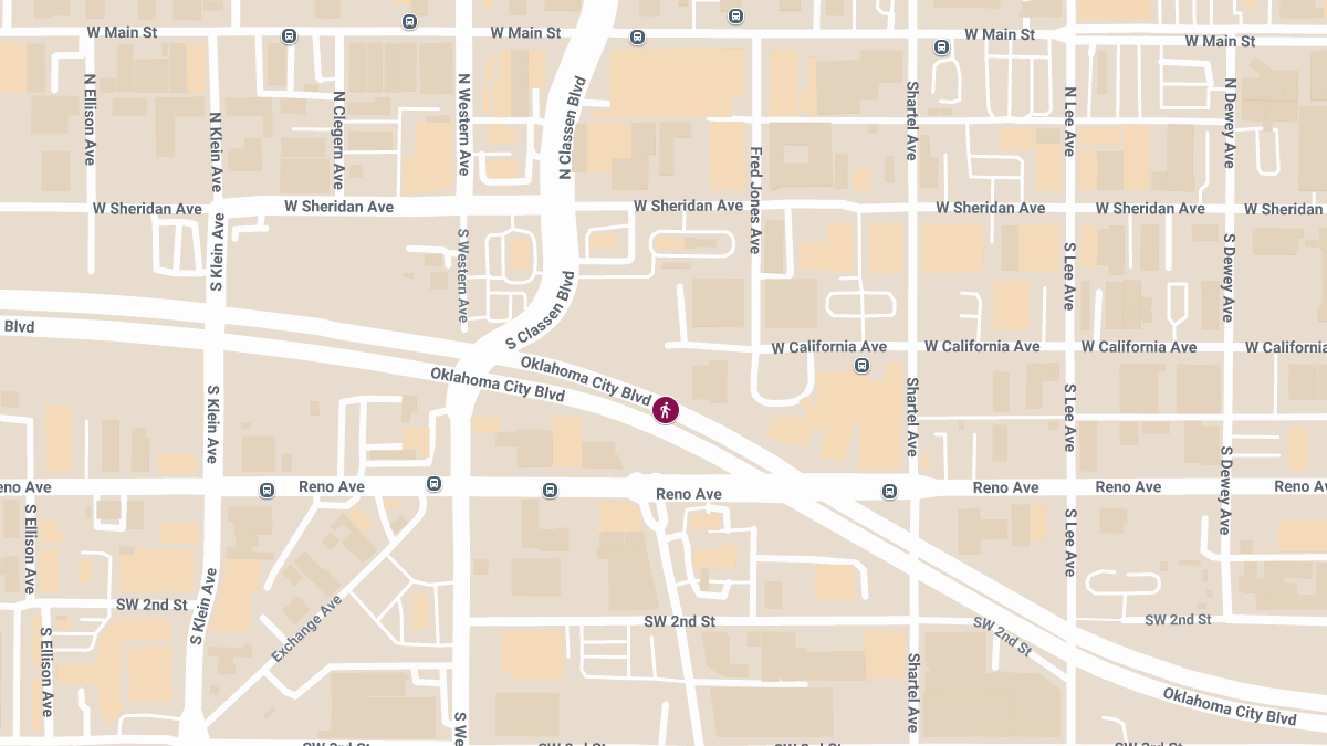 Pedestrian Struck by SUV near OKC Blvd and Reno Ave