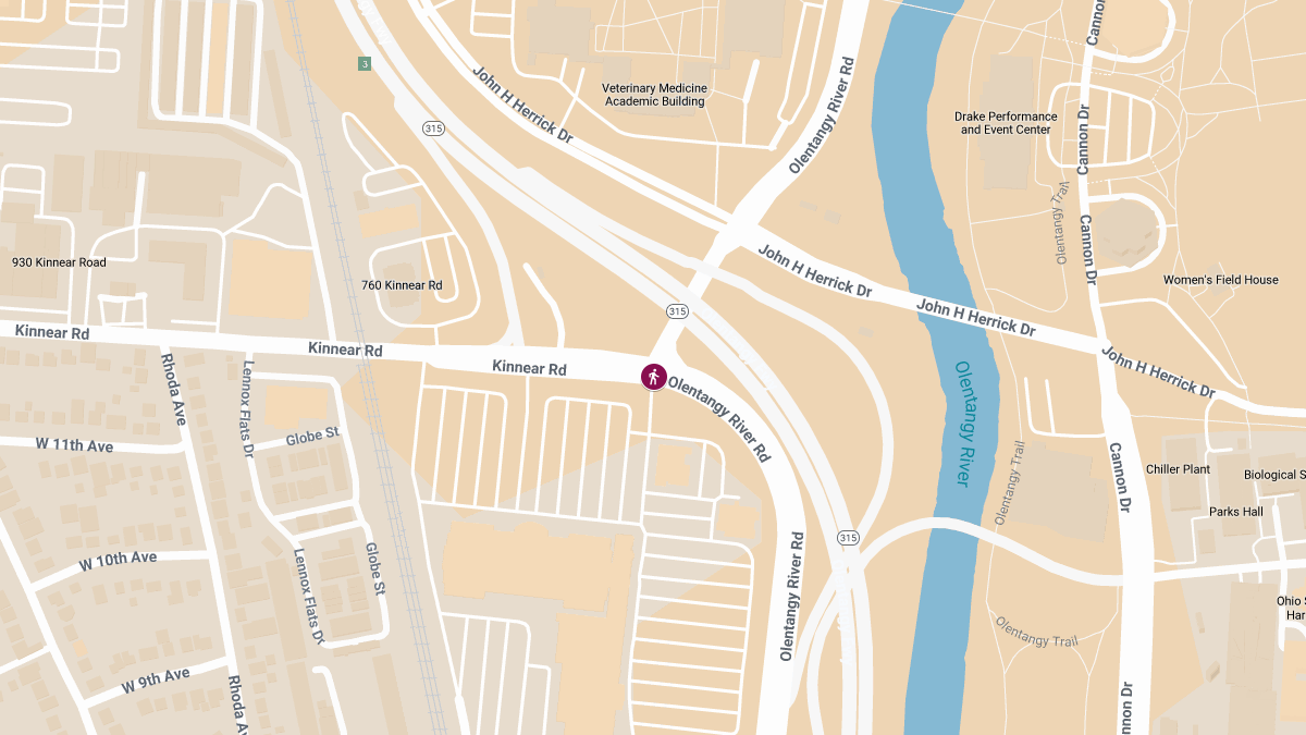 Pedestrian Struck by Vehicle at Olentangy River Rd & Kinnear Rd