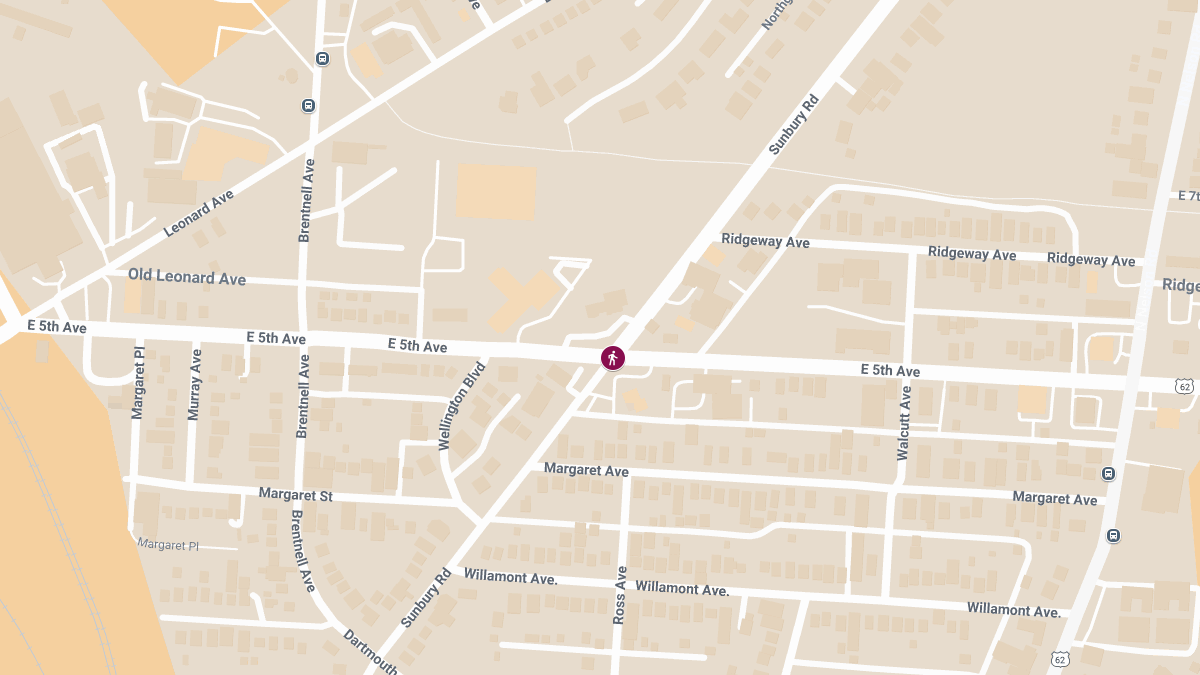 Pedestrian Struck by Vehicle at Sunbury Rd & E 5th Ave