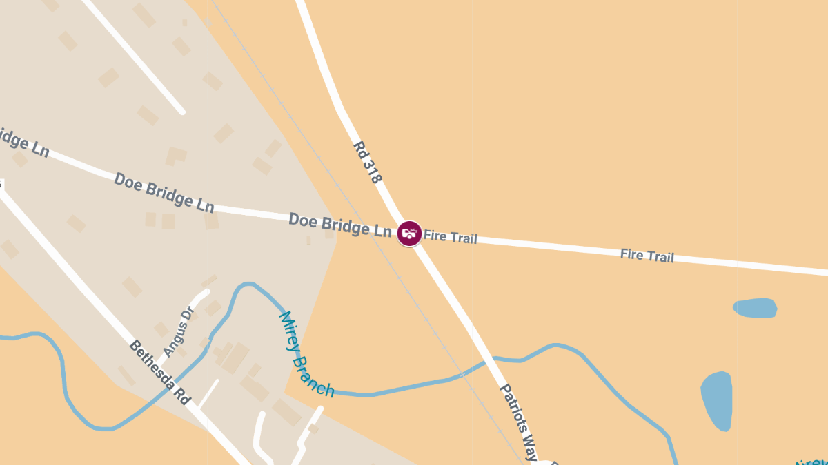 Rollover Crash with Entrapment at Doe Bridge Ln & Patriots Way