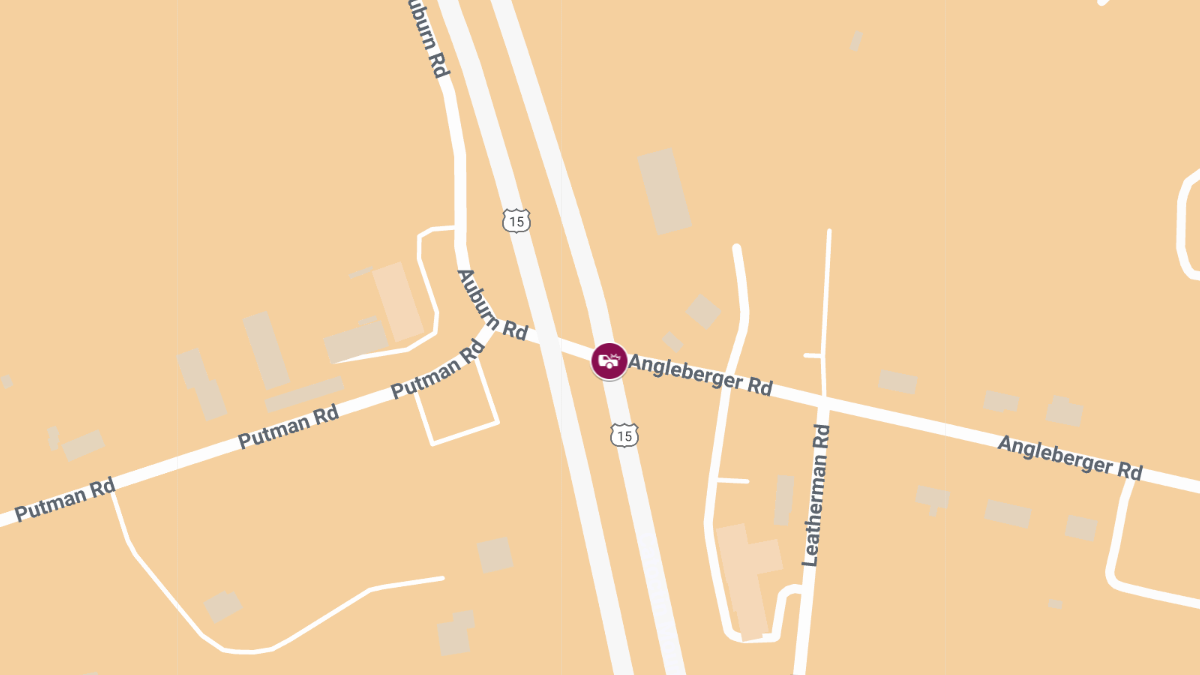 Rollover Crash with Injuries on Rte 15 Near Angleberger Rd