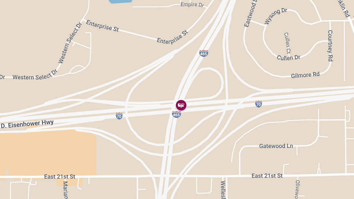 Serious Crash With Entrapment on SB I-465 at I-70