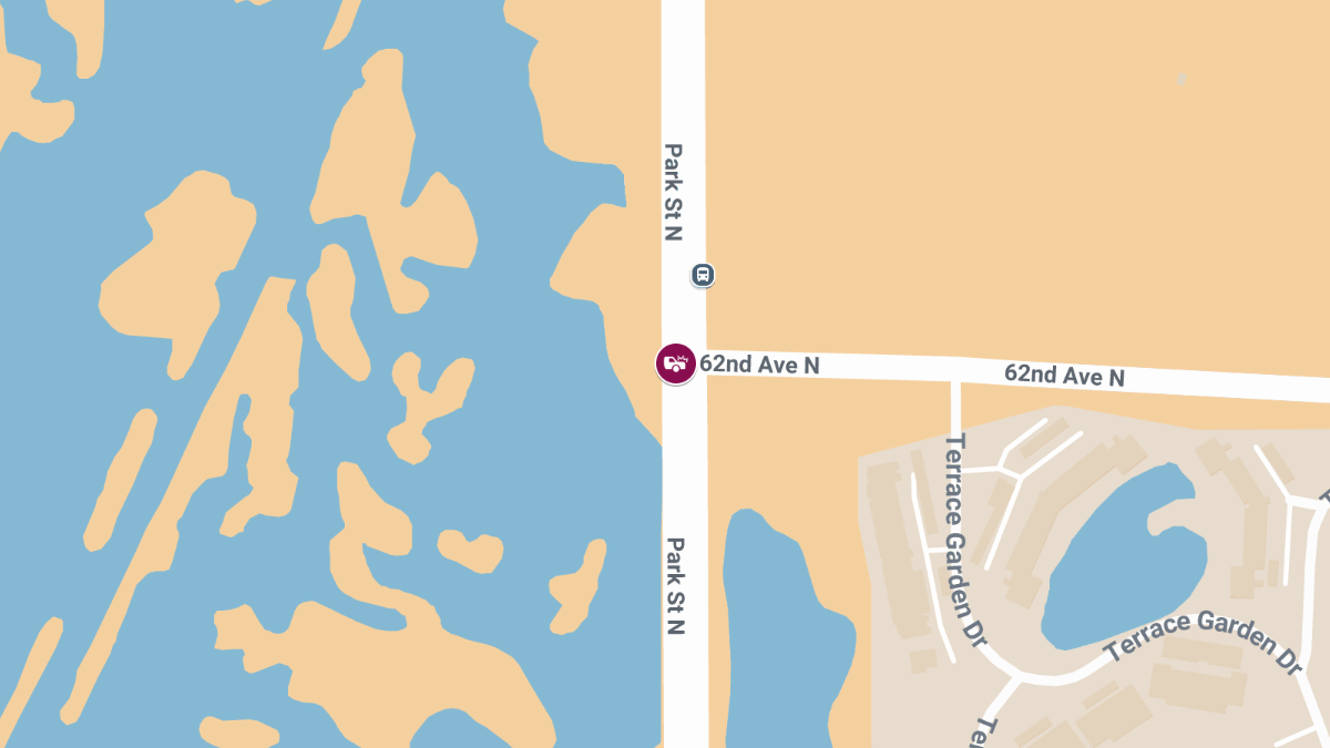 Serious Crash with Extrication at Park St N & 62nd Ave N