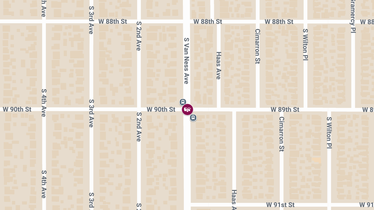 Three-Car Crash with Injuries at W 89th St & S Van Ness Ave