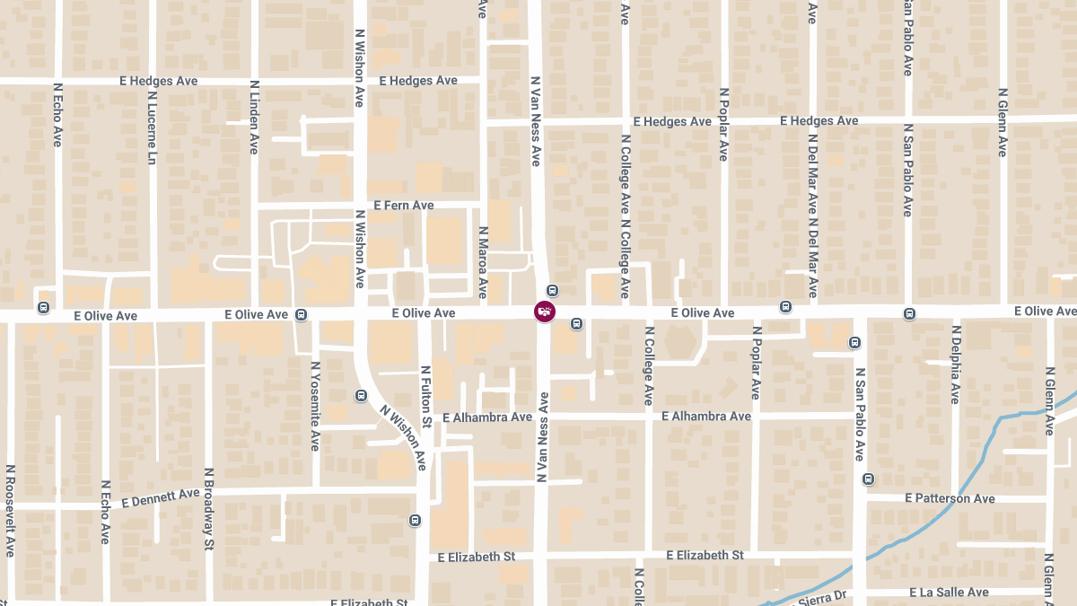 Three-Vehicle Crash at Olive Ave & Van Ness Ave Results in Injuries