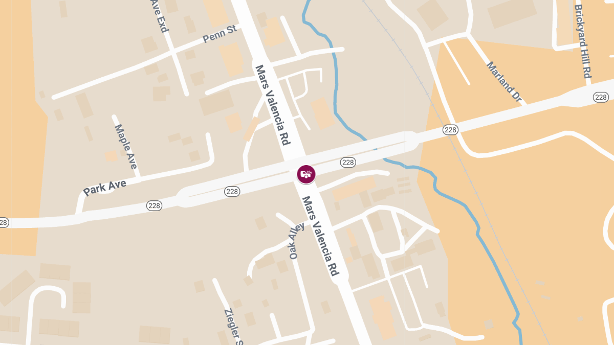 Three-Vehicle Crash with Injuries at Rte 228 & Mars-Valencia Rd