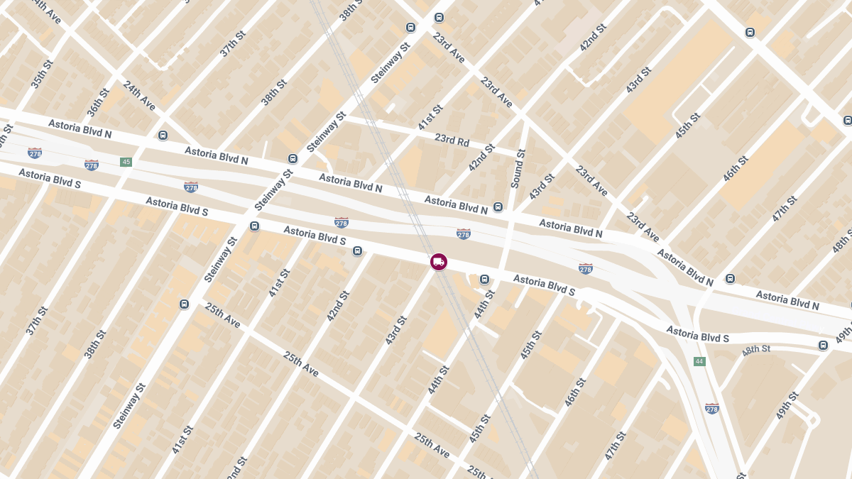 Tow Truck and Tesla Collide at 43rd St & Astoria Blvd, Injuries Reported