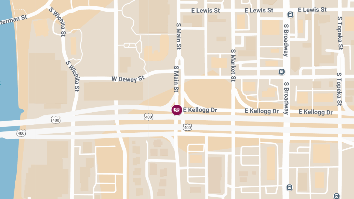 Traffic Accident With Injuries on WB Kellogg at Main